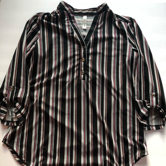 PerSeption Concept Black blouse rayon blouse - Picture 1 of 8